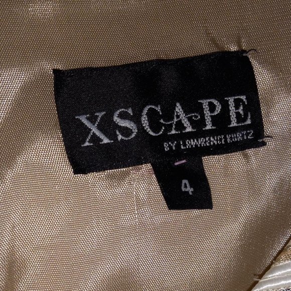2pc formal dress size 4 eveningwear XScape by Lawrence Kurtz Woman's Champagne - Picture 9 of 12